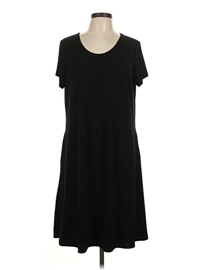 Pre-owned Susan Graver Casual Dress In Black