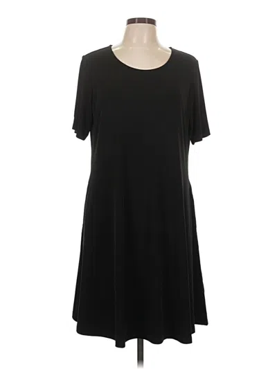 Pre-owned Susan Graver Casual Dress In Black