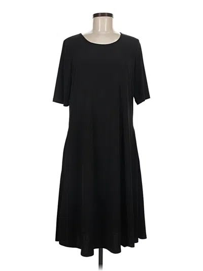 Pre-owned Susan Graver Casual Dress In Black