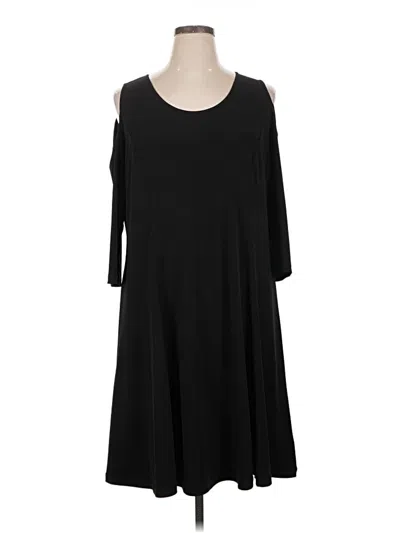 Pre-owned Susan Graver Casual Dress In Black