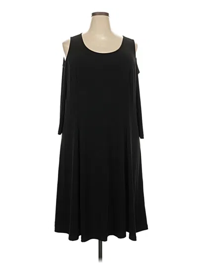 Pre-owned Susan Graver Casual Dress In Black