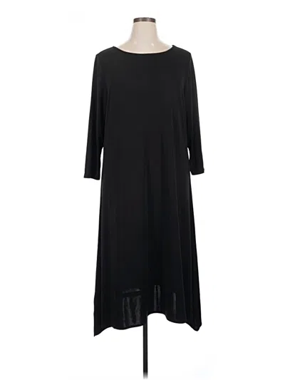 Pre-owned Susan Graver Casual Dress In Black