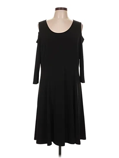 Pre-owned Susan Graver Casual Dress In Black