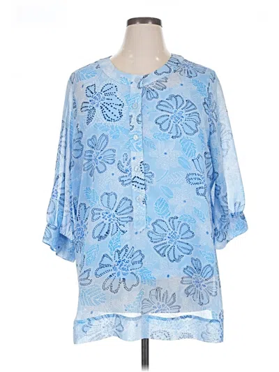 Pre-owned Susan Graver Casual Dress In Blue