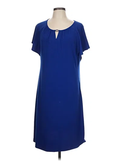 Pre-owned Susan Graver Casual Dress In Blue