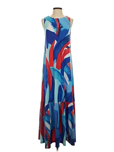 Pre-owned Susan Graver Casual Dress In Blue