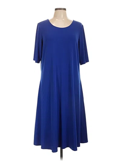 Pre-owned Susan Graver Casual Dress In Blue