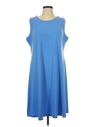 Pre-owned Susan Graver Casual Dress In Blue