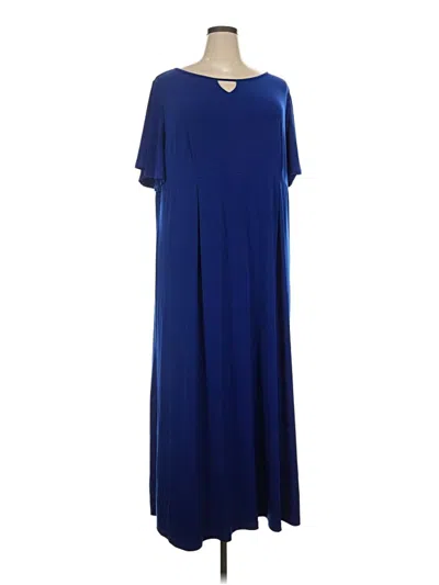 Pre-owned Susan Graver Casual Dress In Blue