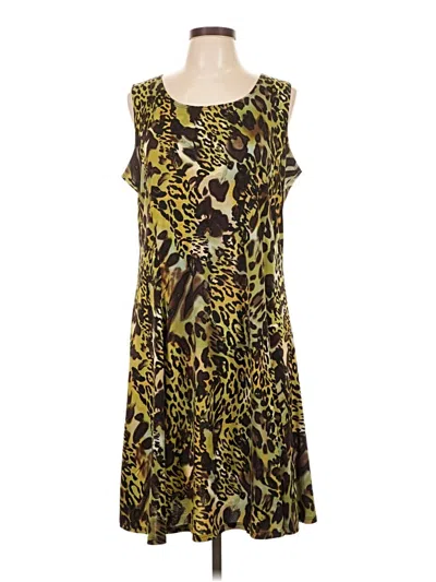 Pre-owned Susan Graver Casual Dress In Brown