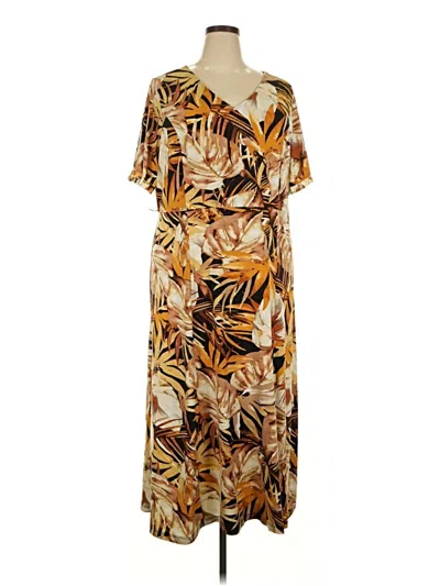 Pre-owned Susan Graver Casual Dress In Brown