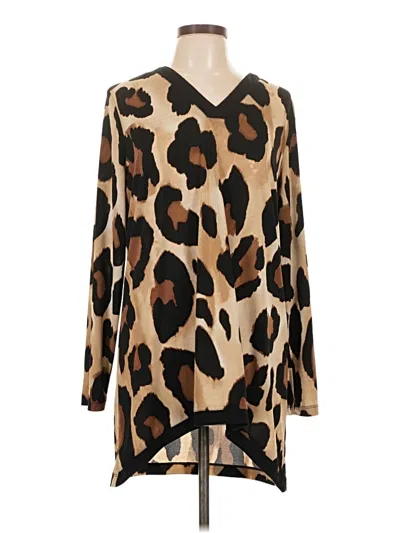 Pre-owned Susan Graver Casual Dress In Brown