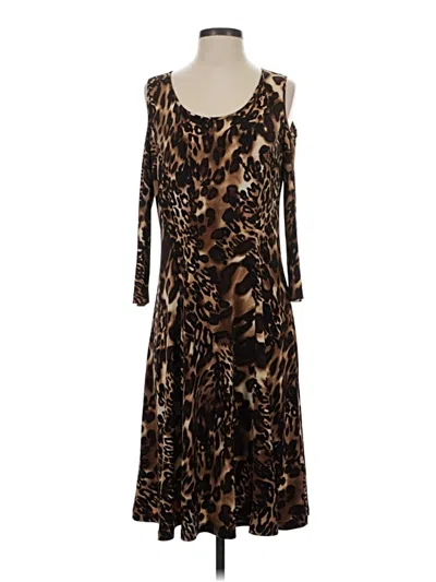 Pre-owned Susan Graver Casual Dress In Brown
