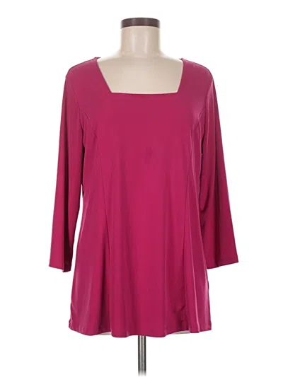 Pre-owned Susan Graver Casual Dress In Burgundy