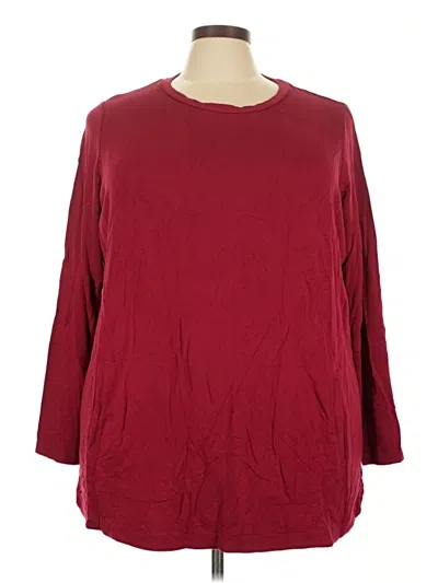 Pre-owned Susan Graver Casual Dress In Burgundy