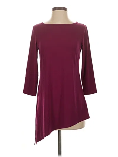 Pre-owned Susan Graver Casual Dress In Burgundy