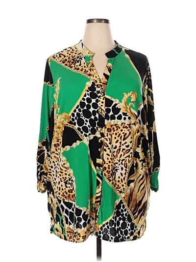 Pre-owned Susan Graver Casual Dress In Green