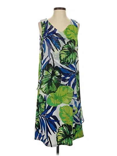 Pre-owned Susan Graver Casual Dress In Green