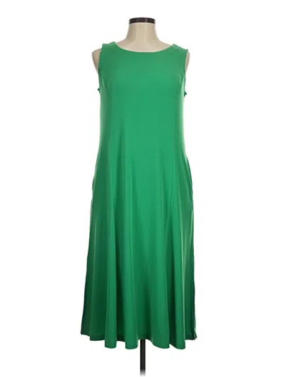 Pre-owned Susan Graver Casual Dress In Green