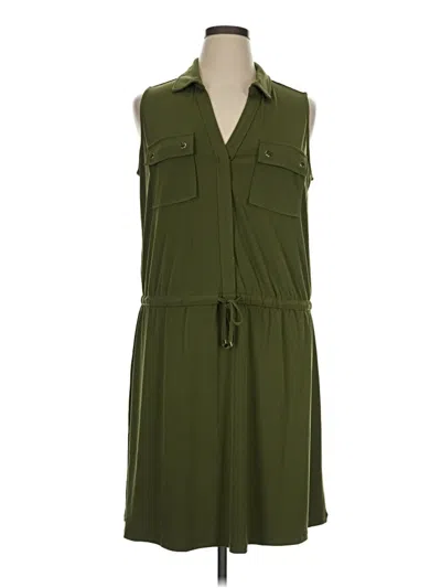 Pre-owned Susan Graver Casual Dress In Green