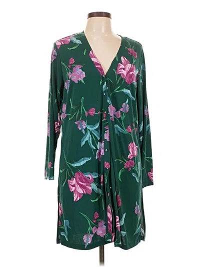 Pre-owned Susan Graver Casual Dress In Green