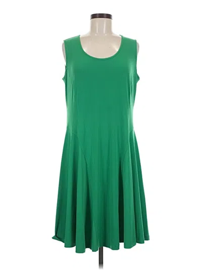 Pre-owned Susan Graver Casual Dress In Green
