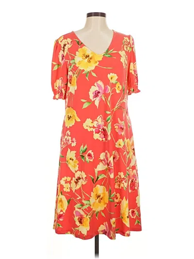 Pre-owned Susan Graver Casual Dress In Orange