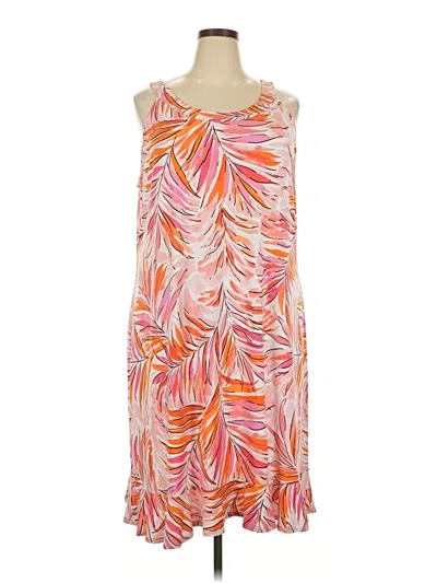 Pre-owned Susan Graver Casual Dress In Orange