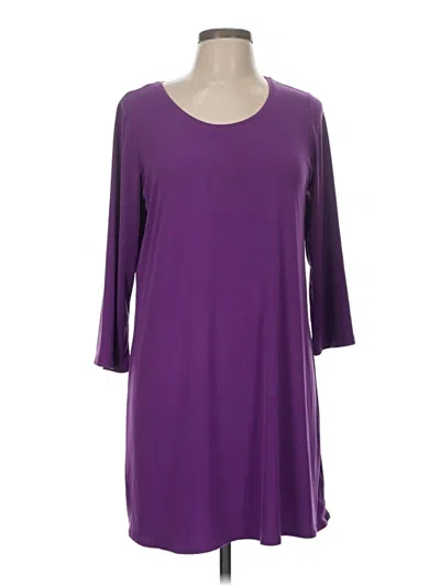 Pre-owned Susan Graver Casual Dress In Purple