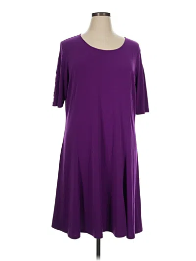 Pre-owned Susan Graver Casual Dress In Purple