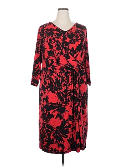 Pre-owned Susan Graver Casual Dress In Red