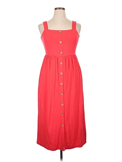 Pre-owned Susan Graver Casual Dress In Red