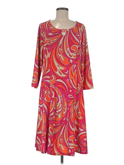 Pre-owned Susan Graver Casual Dress In Red