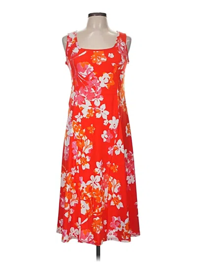 Pre-owned Susan Graver Casual Dress In Red