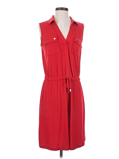 Pre-owned Susan Graver Casual Dress In Red