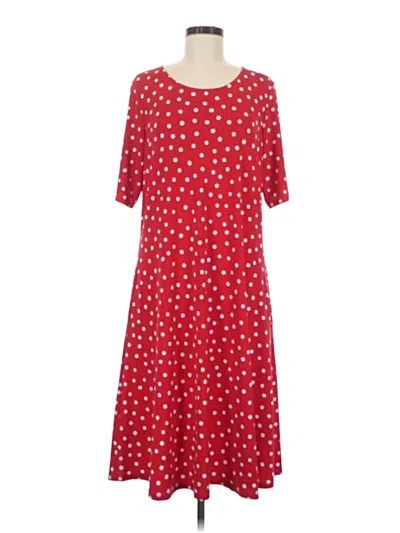 Pre-owned Susan Graver Casual Dress In Red