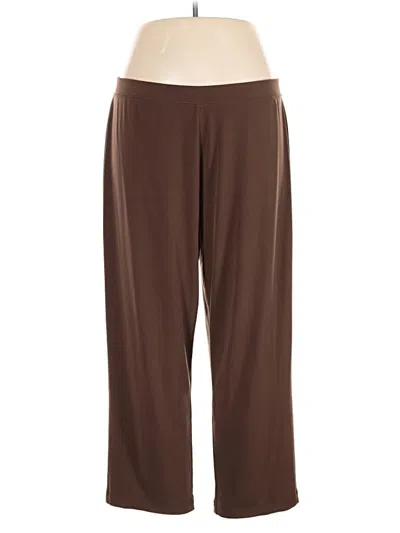 Pre-owned Susan Graver Casual Pants In Brown