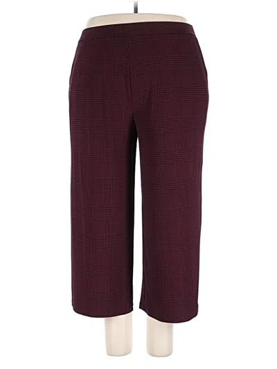 Pre-owned Susan Graver Casual Pants In Burgundy