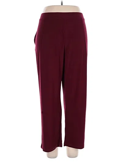 Pre-owned Susan Graver Casual Pants In Burgundy