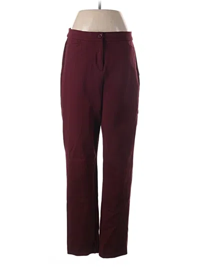 Pre-owned Susan Graver Casual Pants In Burgundy