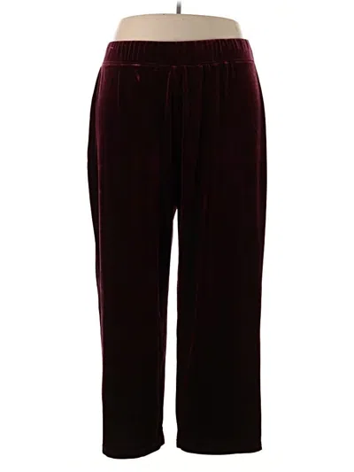 Pre-owned Susan Graver Casual Pants In Burgundy