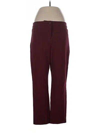 Pre-owned Susan Graver Casual Pants In Burgundy