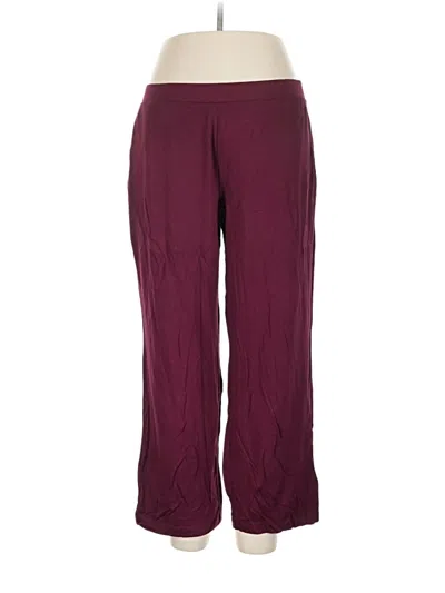 Pre-owned Susan Graver Casual Pants In Burgundy