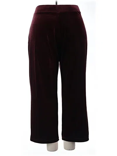 Pre-owned Susan Graver Casual Pants In Burgundy