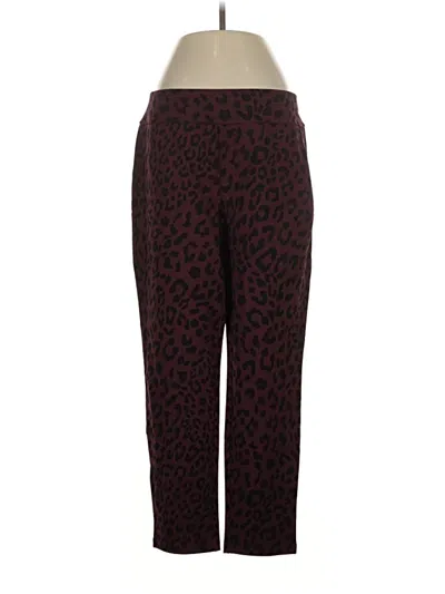 Pre-owned Susan Graver Casual Pants In Burgundy