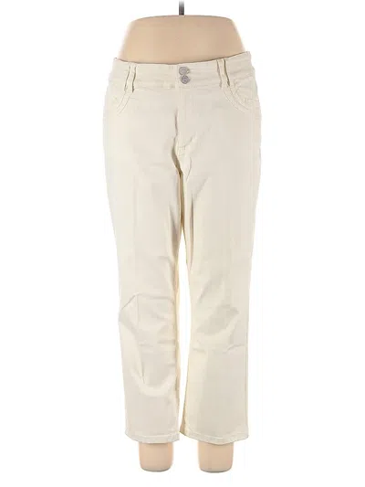 Pre-owned Susan Graver Casual Pants In White