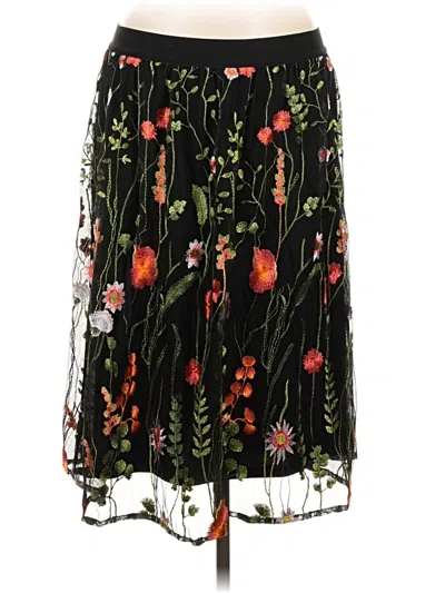 Pre-owned Susan Graver Casual Skirt In Black