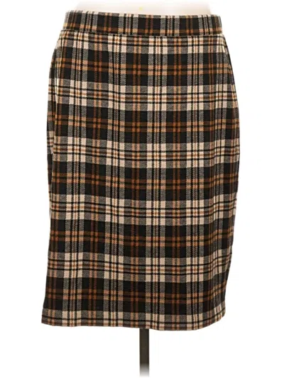 Pre-owned Susan Graver Casual Skirt In Brown