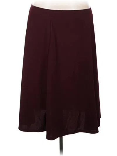 Pre-owned Susan Graver Casual Skirt In Burgundy