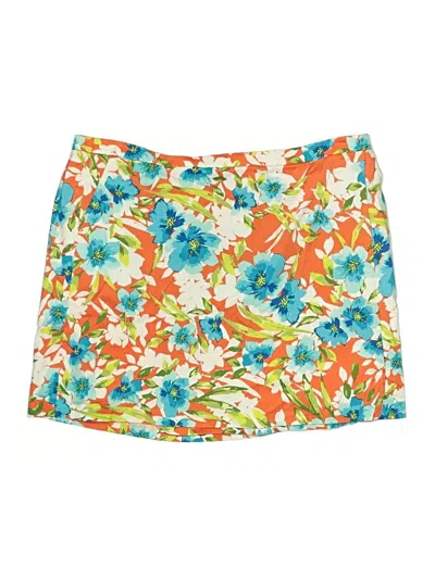 Pre-owned Susan Graver Casual Skirt In Orange